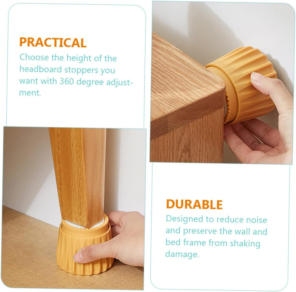 (Pack of 2) Adjustable Headboard Stabilizer Bed Fixer, Self-Adhesive Headboard Stabilizer