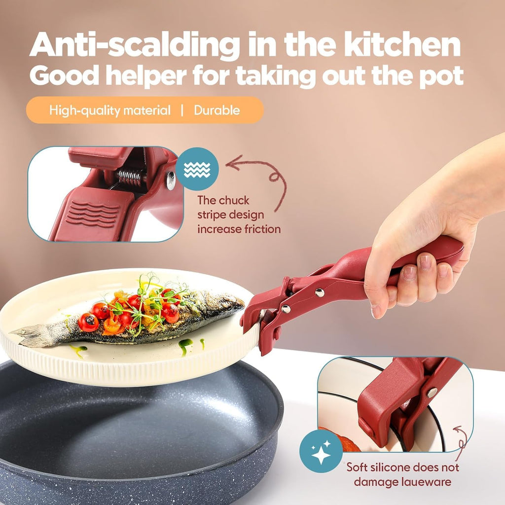 1Pc Multi-Purpose Anti-Scalding Bowl Gripper Clip Holder for Kitchen, Hot Bowl Dish Plate Pot