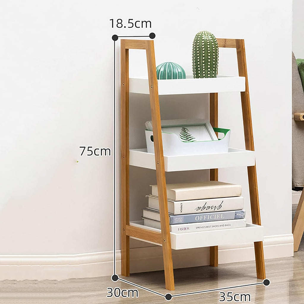3/4 Tier Storage Shelf Bamboo Display Shelving Unit Kitchen Storage Rack
