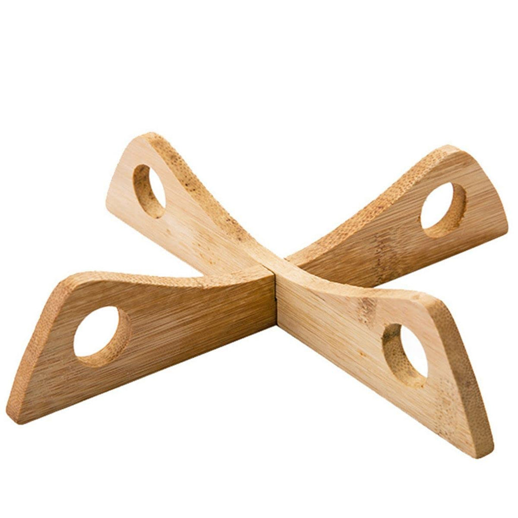 Bamboo Pot Trivet, Pan Soup Pot Dish Trivet Heat Insulation Pads Pot Holder