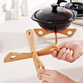 Bamboo Pot Trivet, Pan Soup Pot Dish Trivet Heat Insulation Pads Pot Holder