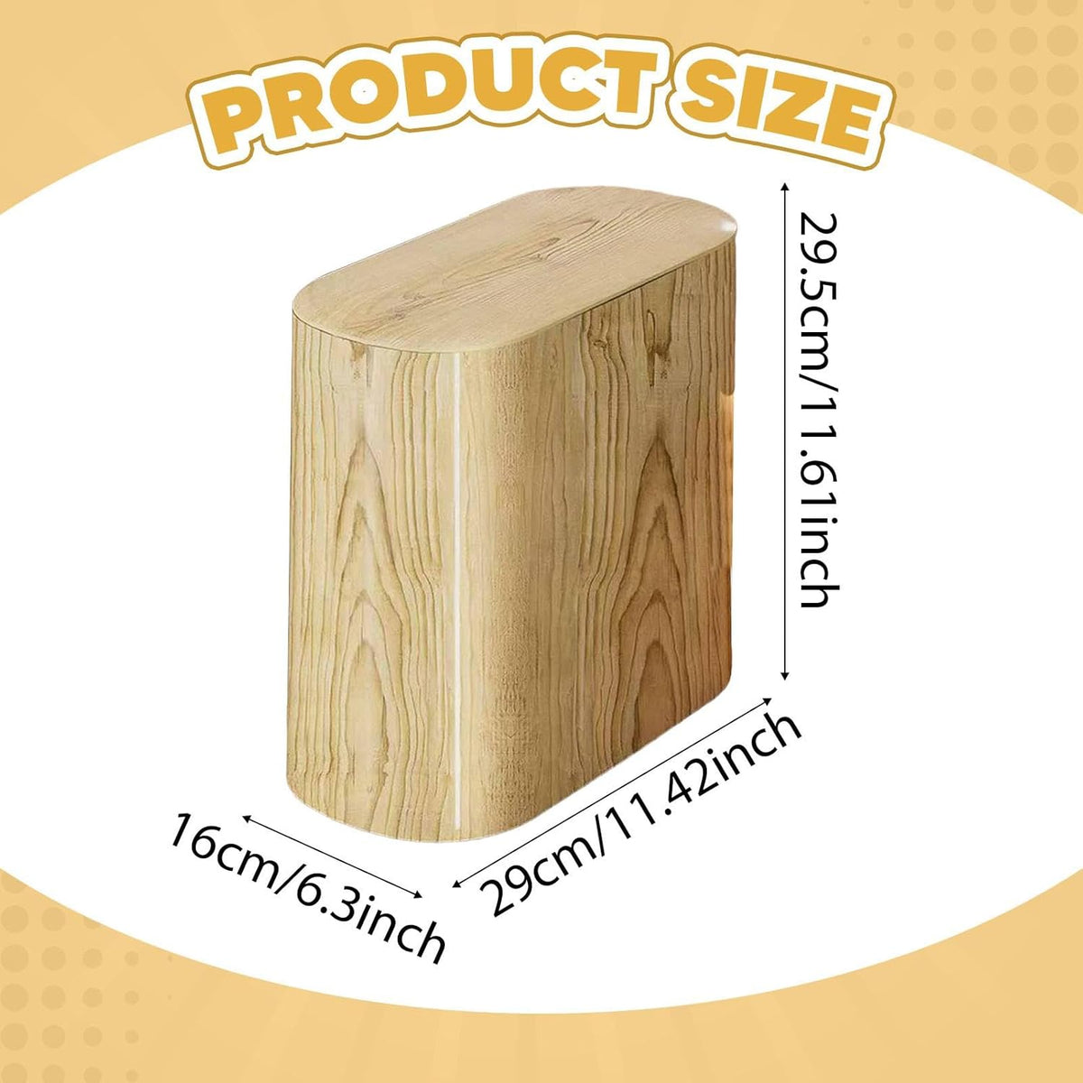 Bathroom Trashcans with Lids, Plastic Marble Wood Pattern Trash Can Small Garbage Bin with Lid for Bathroom, Modern Waste Basket for Home Indoor Hotel, Waste Collection and Storage