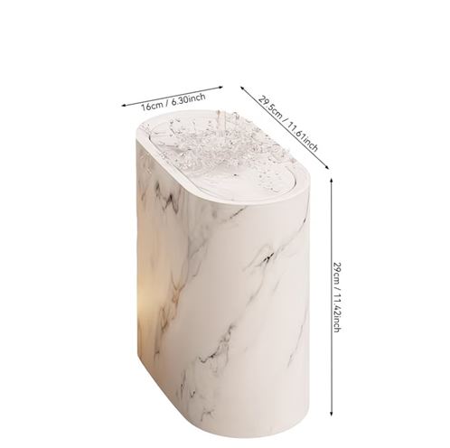 Bathroom Trashcans with Lids, Plastic Marble Wood Pattern Trash Can Small Garbage Bin with Lid for Bathroom, Modern Waste Basket for Home Indoor Hotel, Waste Collection and Storage