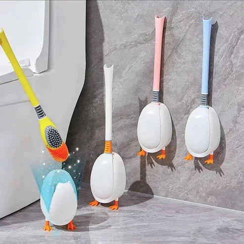 Bathroom Cleaning Duck Shape Toilet Brush, Bathroom Cleaning Brush with Holder