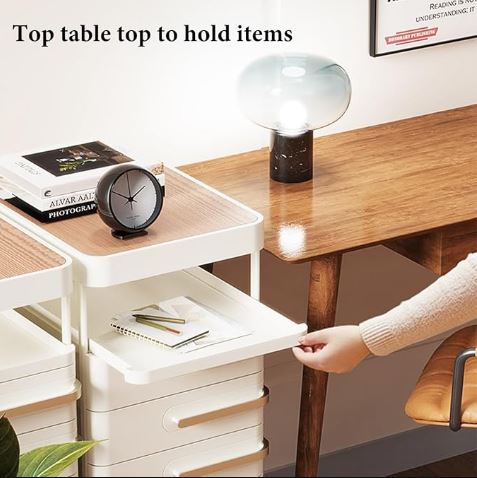Bedside Décor & Storage Table, Side Table Storage Drawers