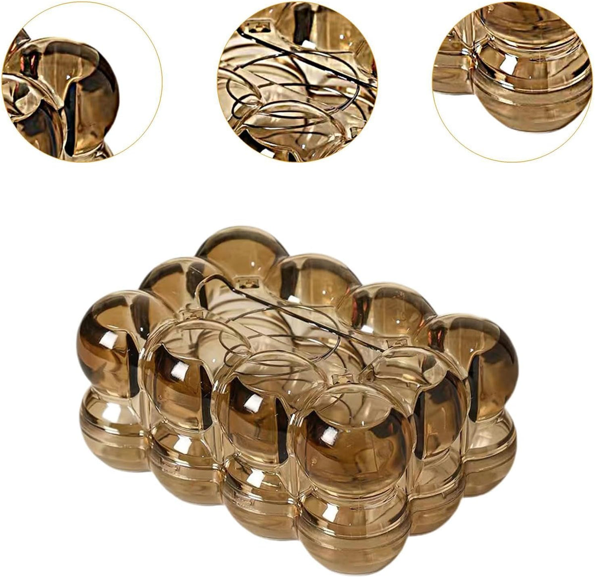 Modern Acrylic Bubble Tissue Napkin Holder Cover Tissue Dispenser & Organizer