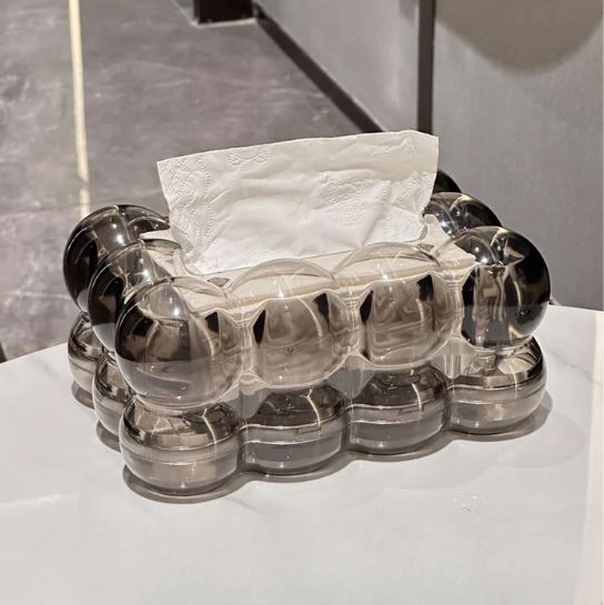 Modern Acrylic Bubble Tissue Napkin Holder Cover Tissue Dispenser & Organizer