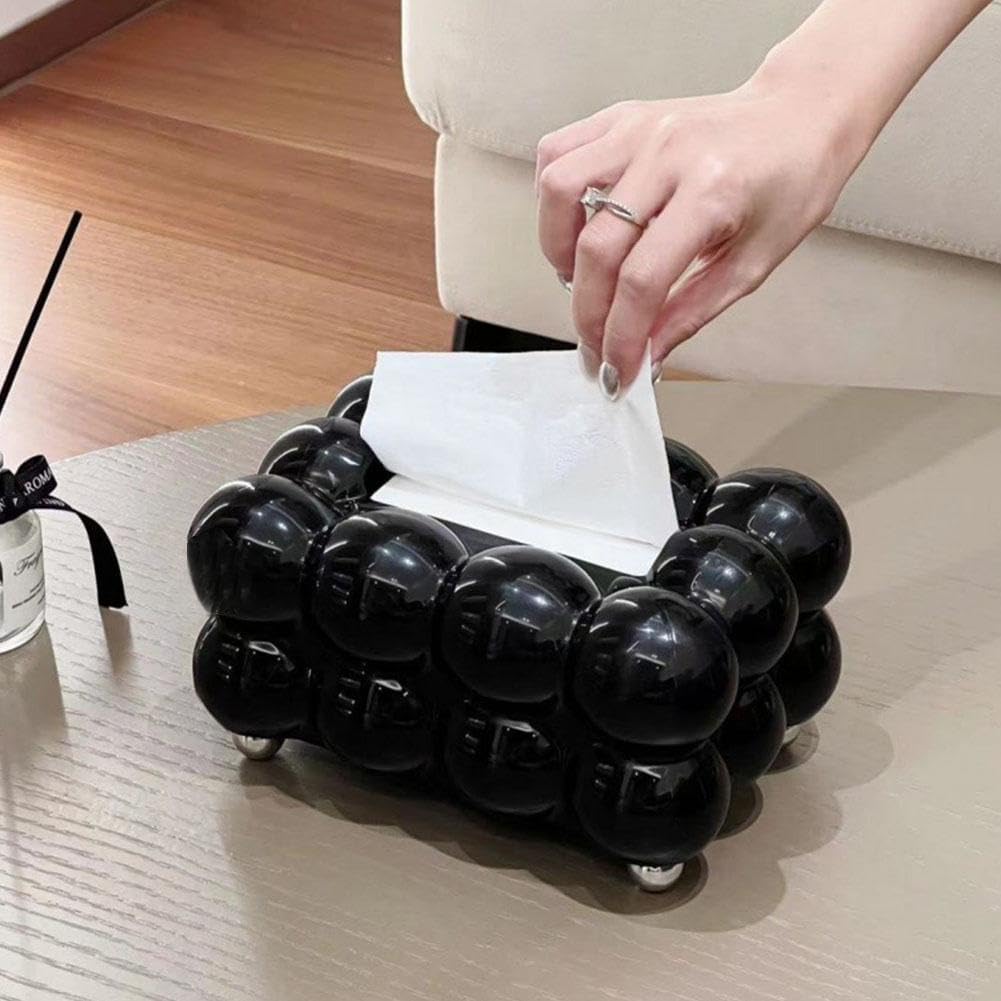 Bubble Shape Tissue Box Holder, Non Slip Plastic Tissue Box Cover