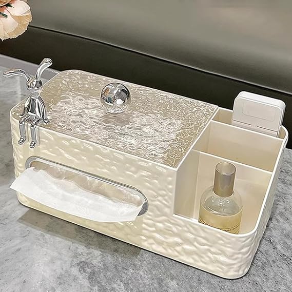 Bunny Tissue Box with Compartments