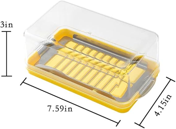 Butter Slicer Container Dish With Lid And Slicer, Butter Stainless Steel Cutter And Keeper Storage for Fridge