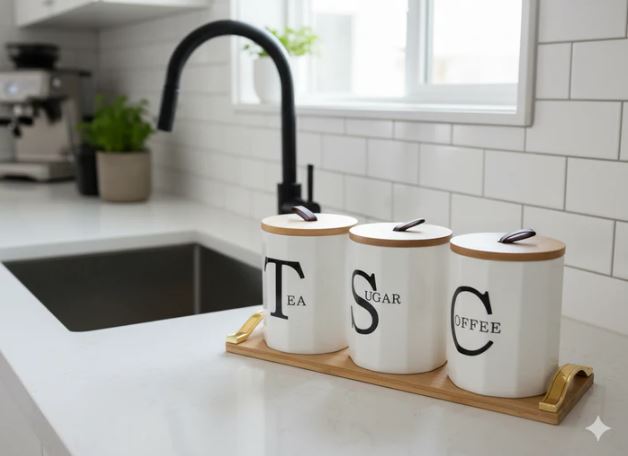 3Pcs Ceramic Jar Set