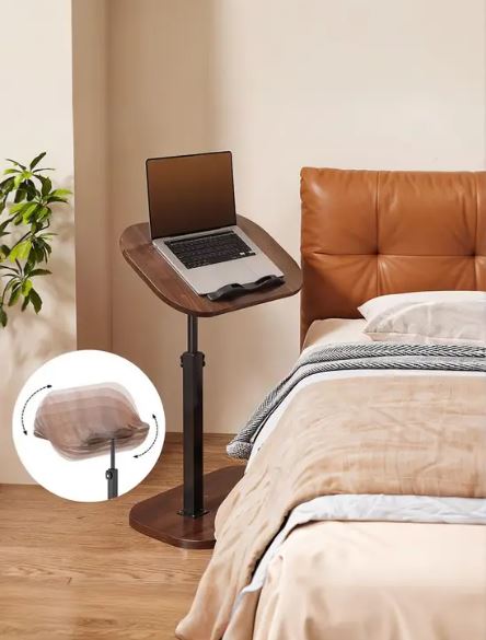 Height Adjustable C Shaped Side Table