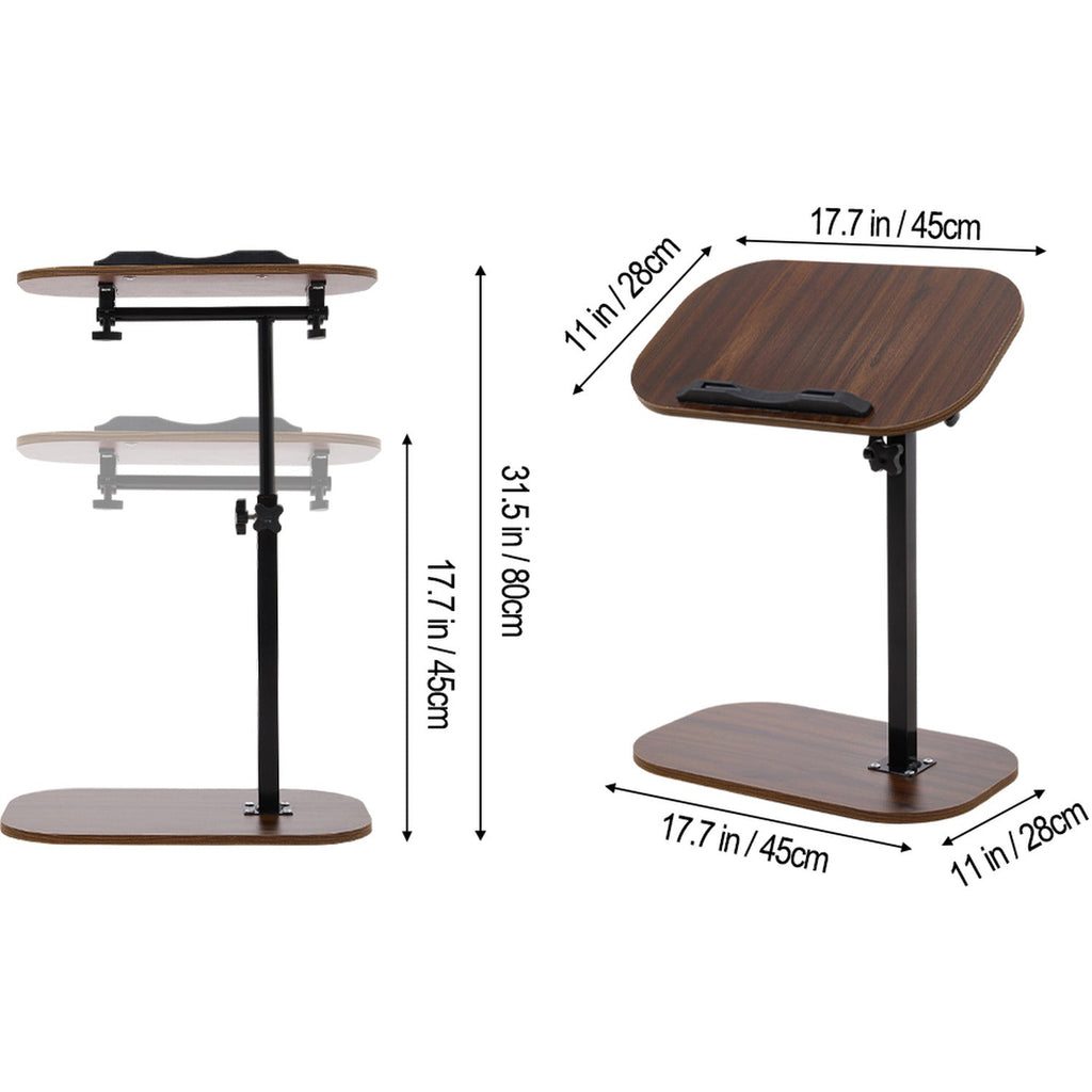 Height Adjustable C Shaped Side Table