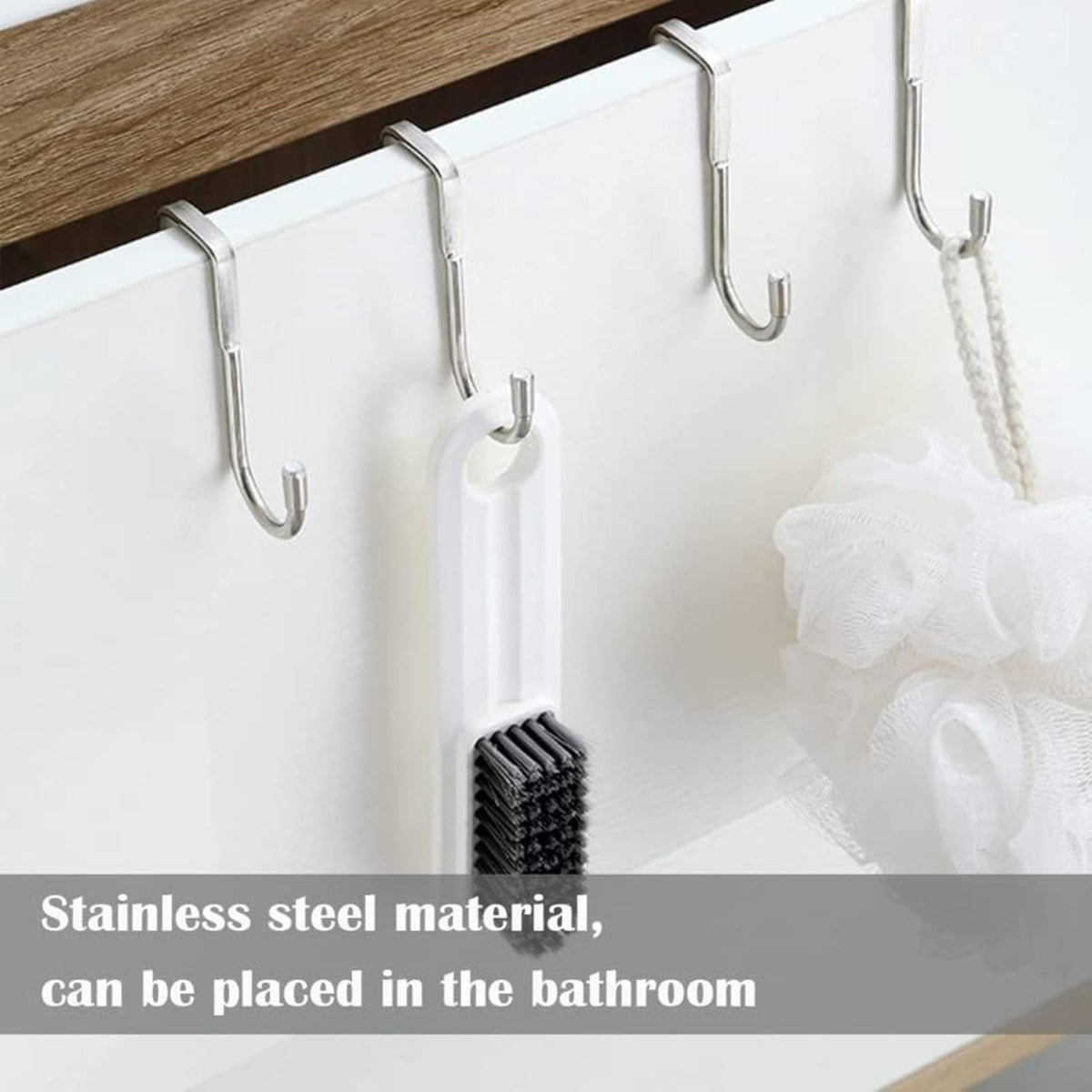 2Pcs Stainless Steel Multi-Use Over Cabinet Hook, Drawer Hanger Hook Heavy Duty Hooks