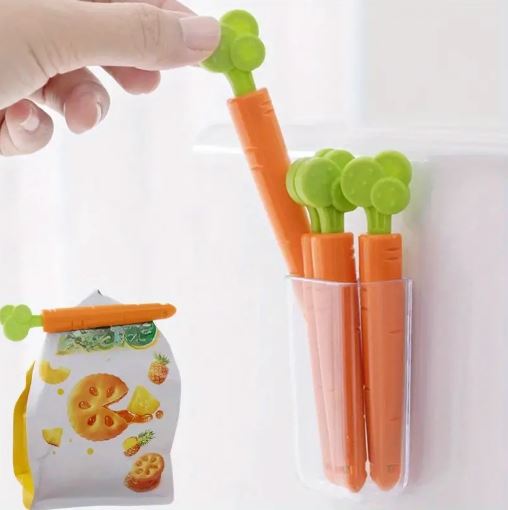 5Pcs Carrot Shape Food Sealing Clip
