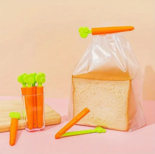 5Pcs Carrot Shape Food Sealing Clip