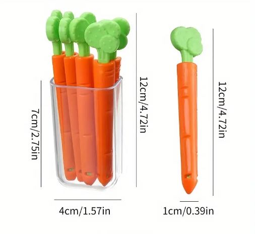 5Pcs Carrot Shape Food Sealing Clip
