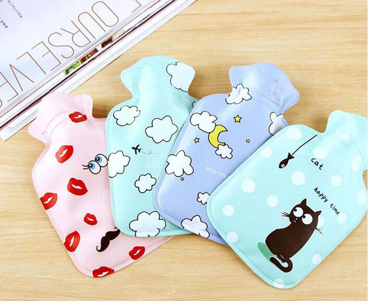 1pc Hot Water Bottles, Hand Warmer With Lovely Cartoon Knitted Portable Hand Hot Water Bags Random Color