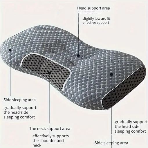 1pc Cervical Memory Pillow, Ergonomic Orthopedic Neck Support Pillow