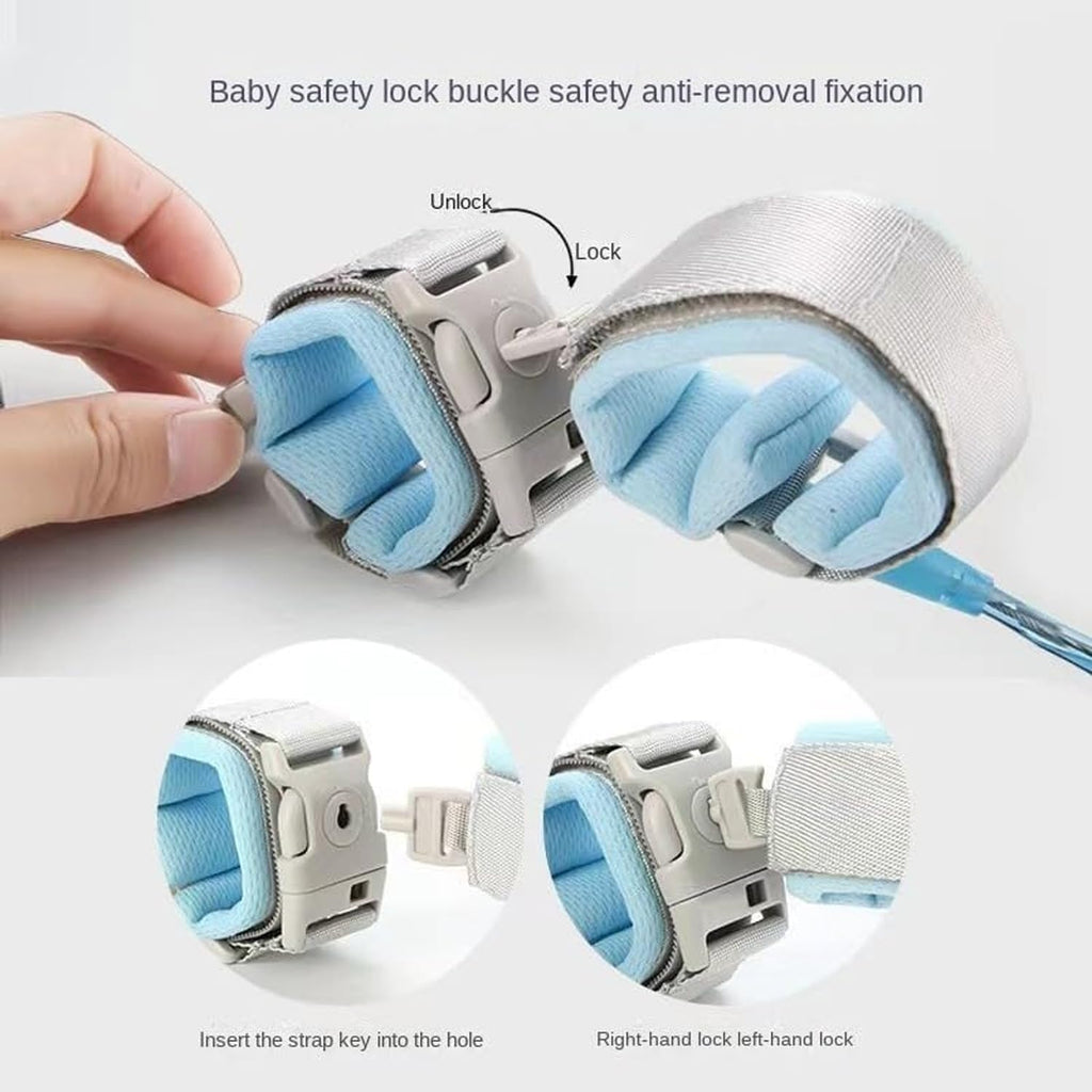 Child Safety Wristband with 360° Rotating Cuff - Secure & Comfortable Anti-Lost Wrist Link for Toddlers