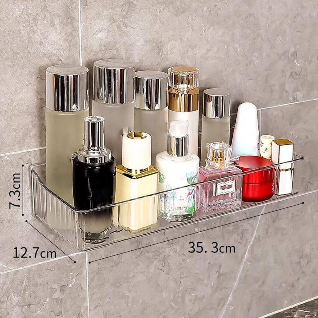 1Pc Clear Acrylic Bathroom Shelves for Skincare and Cosmetics Storage