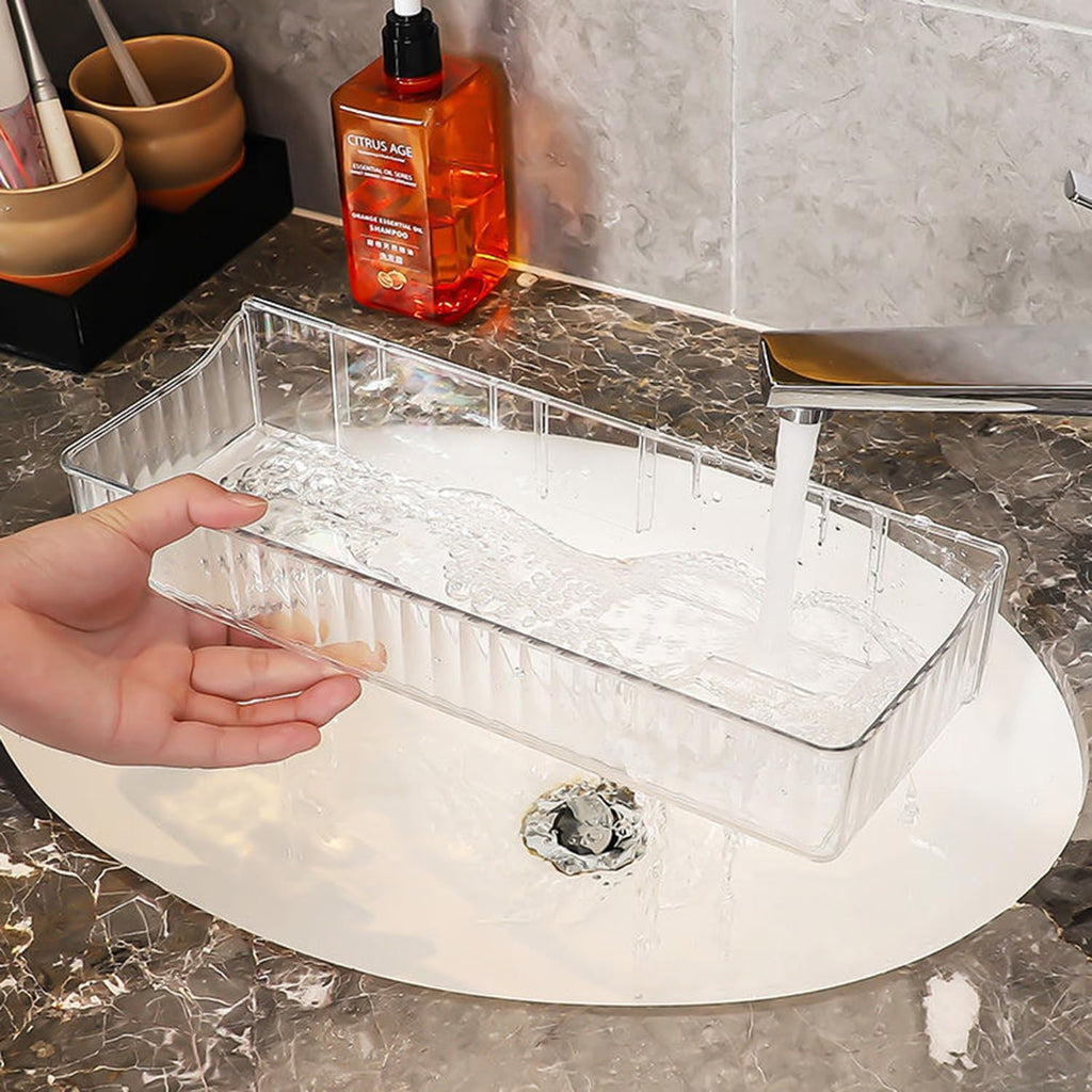 1Pc Clear Acrylic Bathroom Shelves for Skincare and Cosmetics Storage