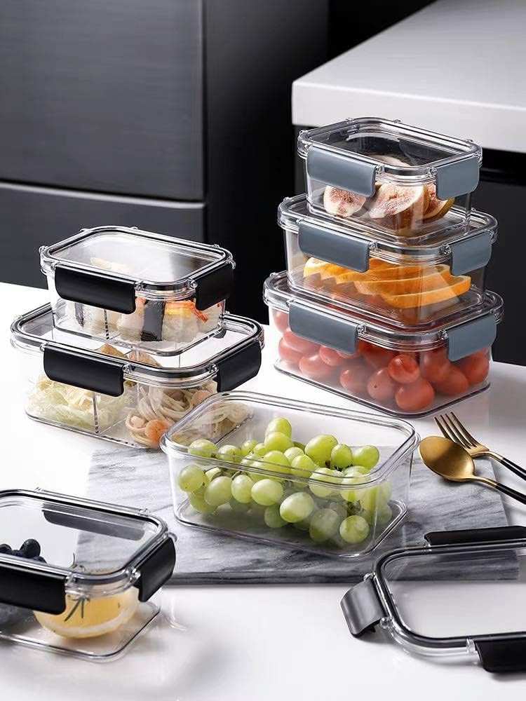 3Pcs Clear Acrylic Food Storage Containers