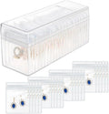 Acrylic Jewelry Box, Clear Jewelry Organizer Holder with 20 Portable Anti Tarnish Jewelry Bags for Earrings/Rings/Necklaces/Bracelet