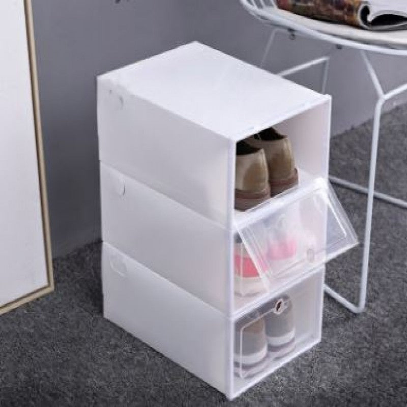1Pc Clear Stackable Shoe Storage Boxes, Storage Container, Organizers