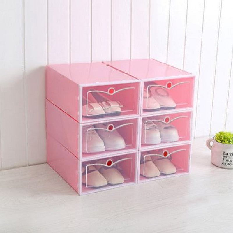 1Pc Clear Stackable Shoe Storage Boxes, Storage Container, Organizers