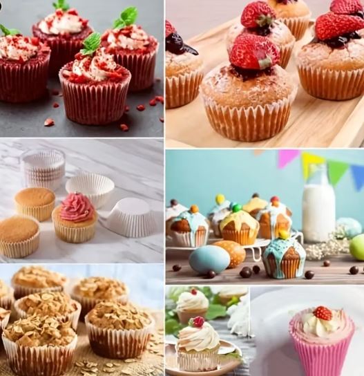 100pcs, Colorful Baking Cupcake Liners, Oil-proof Paper Holders For Cakes And Muffins, Cupcake Wrappers Holders