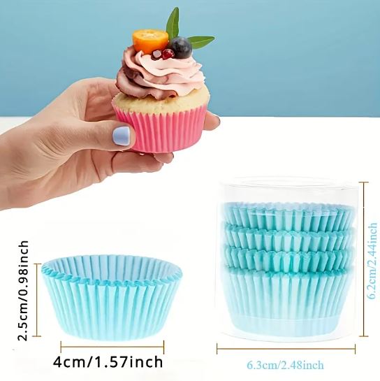 100pcs, Colorful Baking Cupcake Liners, Oil-proof Paper Holders For Cakes And Muffins, Cupcake Wrappers Holders