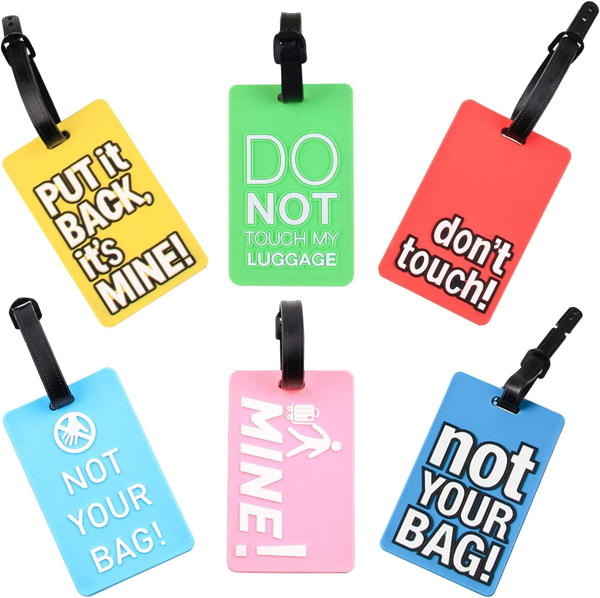 1pc Colorful Flexible PVC Travel ID Labels Name Card Holder, Secure Suitcase Luggage Tags