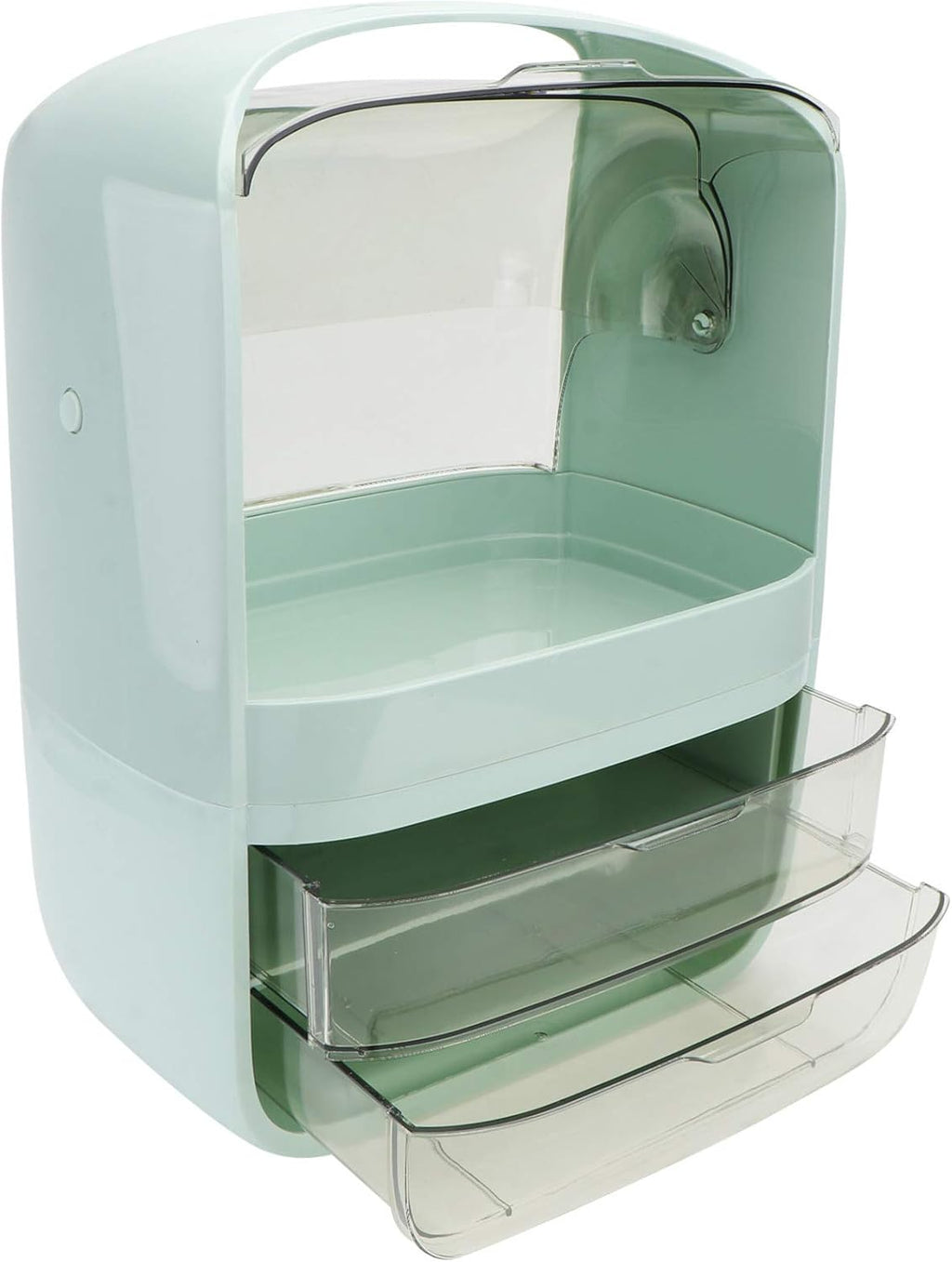 Clear Makeup Organizer Dust-Proof Cosmetic Storage Display Case, Large Capacity Cosmetic Shelf Desktop Organiser