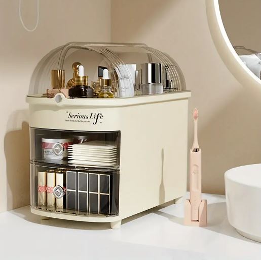 Makeup Organizer Large Capacity Lightweight Luxury Skincare Storage Box Multilayer Lipstick Box Shelf