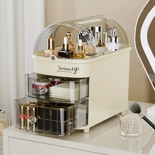 Makeup Organizer Large Capacity Lightweight Luxury Skincare Storage Box Multilayer Lipstick Box Shelf