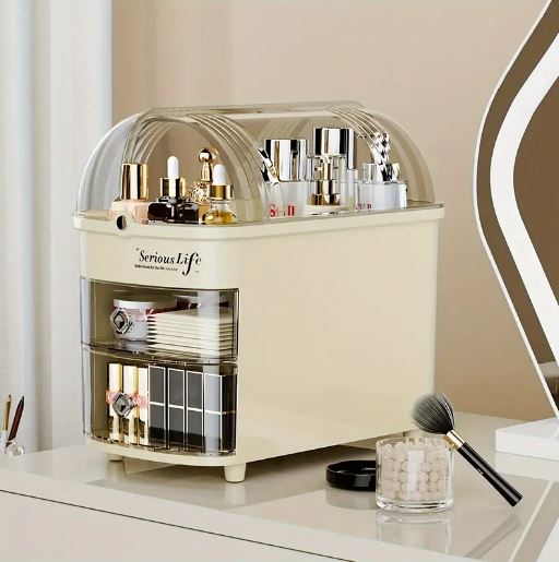 Makeup Organizer Large Capacity Lightweight Luxury Skincare Storage Box Multilayer Lipstick Box Shelf
