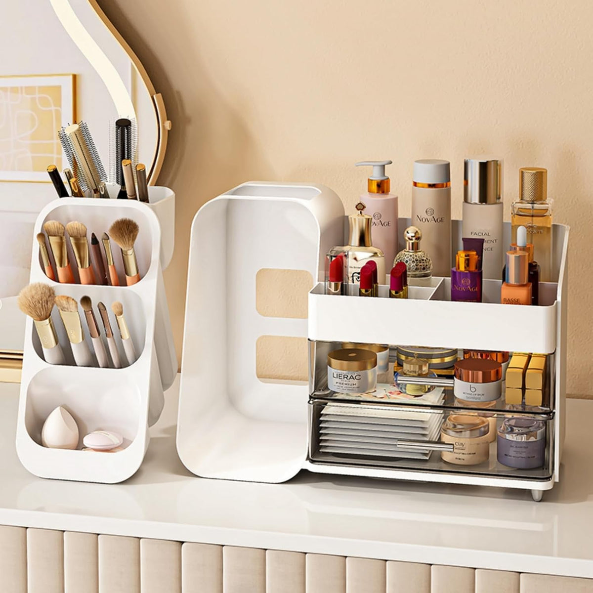 Multi-Functional Large Capacity Cosmetics Storage Shelf Organizer