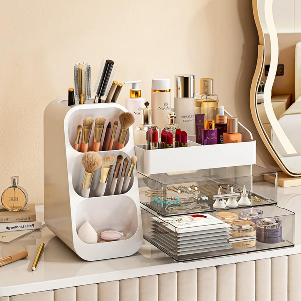 Multi-Functional Large Capacity Cosmetics Storage Shelf Organizer