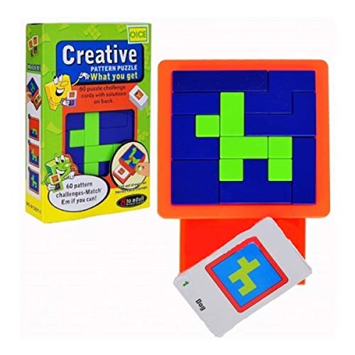 Creative Pattern Puzzle Game Blocks, 60 Pattern Challenge For Kids