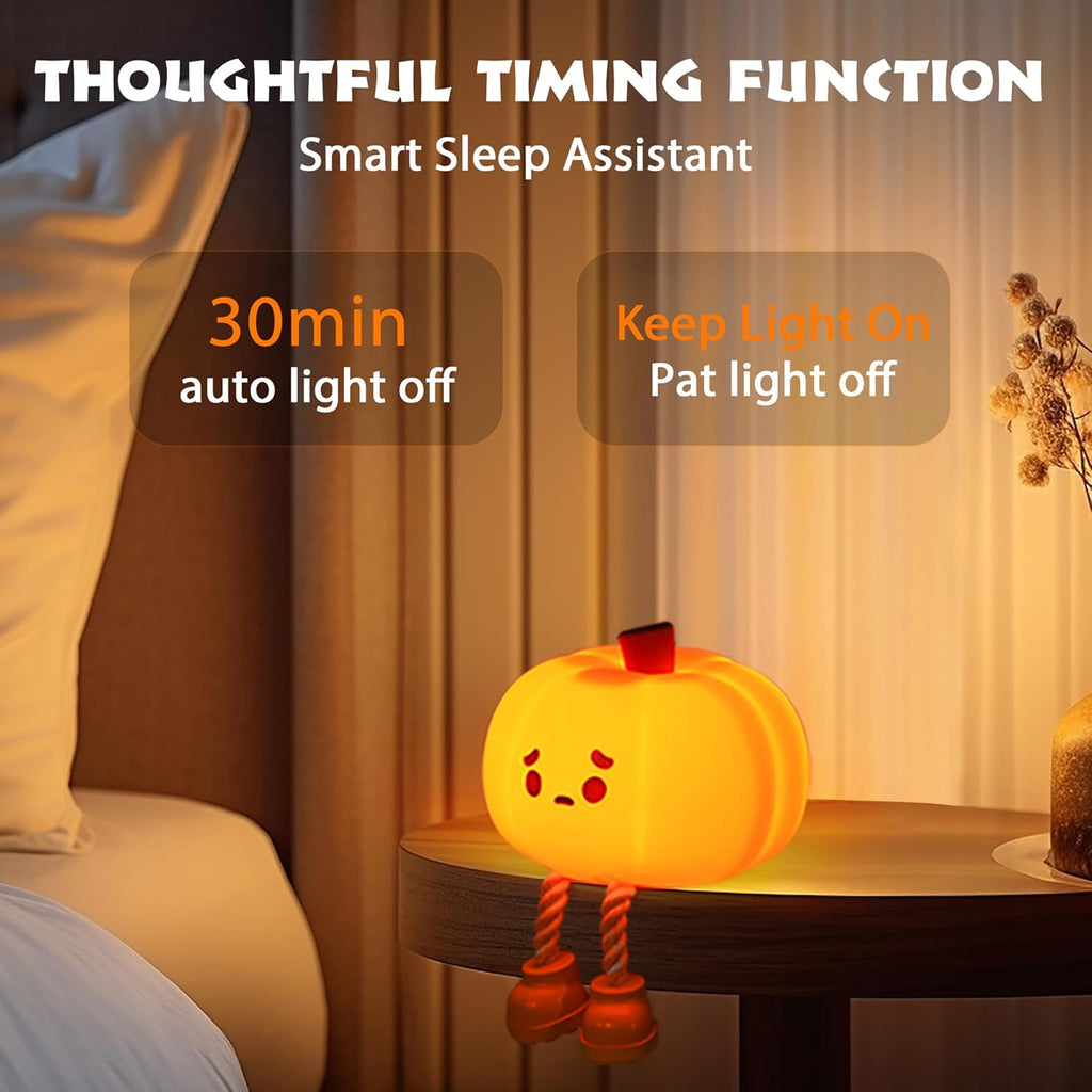 Cute Sleeping Lamp LED Night Light - Soft Glow, Color Changing, Dimmable Bedside Lamp