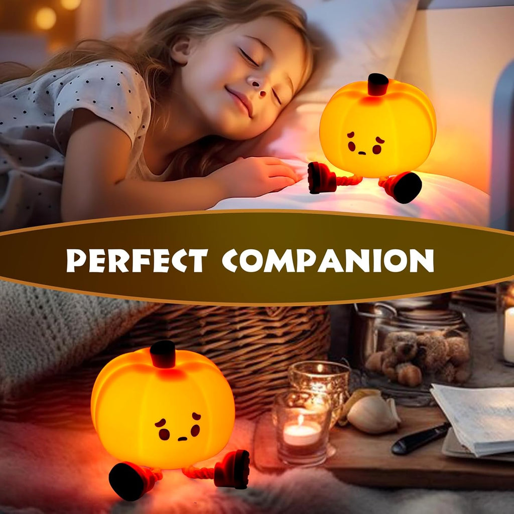 Cute Sleeping Lamp LED Night Light - Soft Glow, Color Changing, Dimmable Bedside Lamp