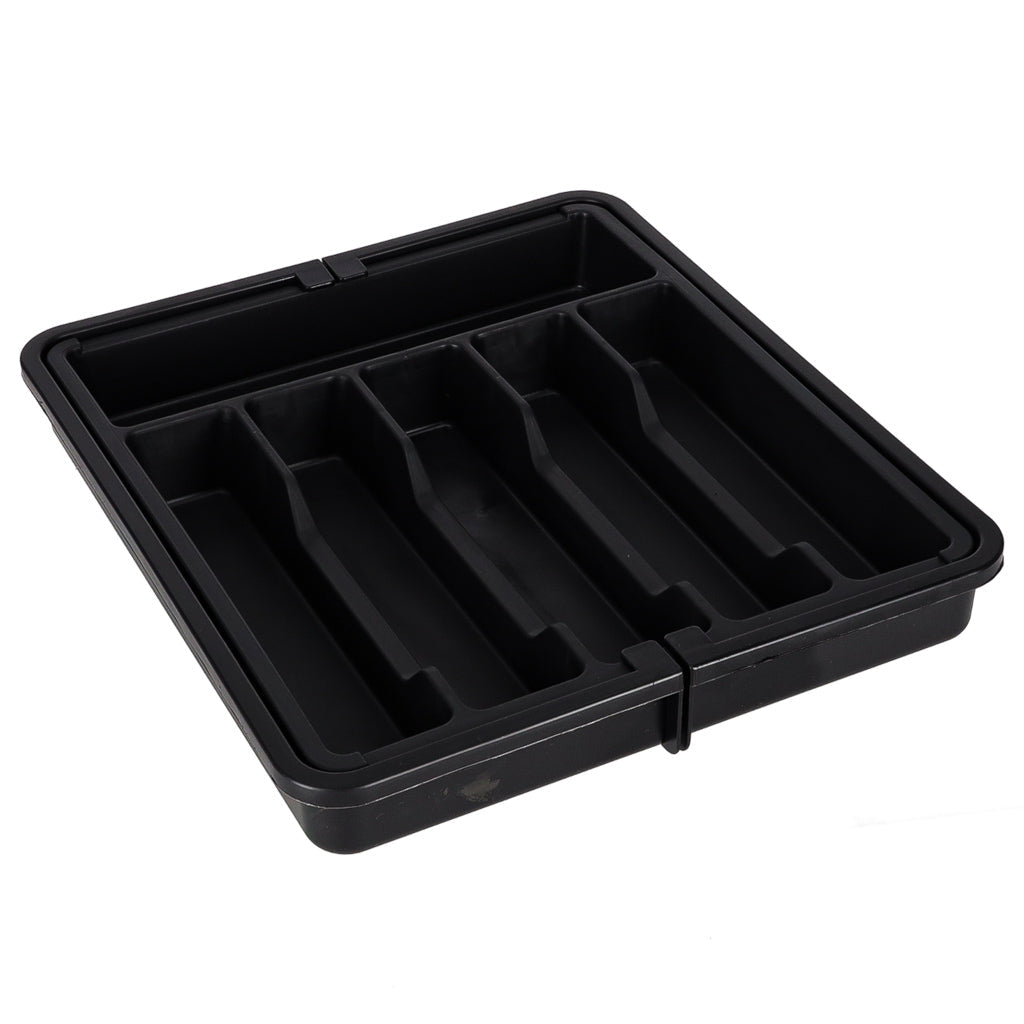 Drawer Organizer Expandable Kitchen Utensil Organizer, Cutlery Holder Tray Adjustable Plastic Drawer Divider Storage for Spoons Forks Knives