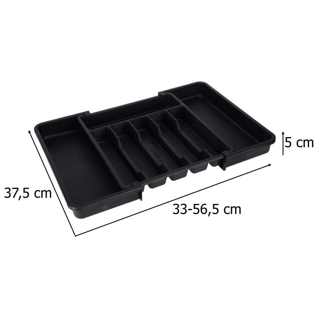 Drawer Organizer Expandable Kitchen Utensil Organizer, Cutlery Holder Tray Adjustable Plastic Drawer Divider Storage for Spoons Forks Knives
