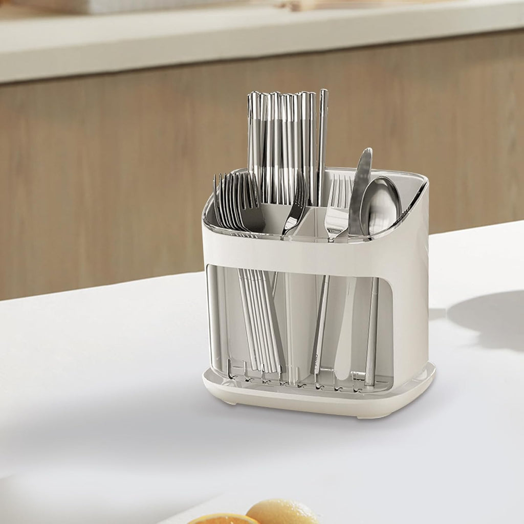 Cutlery Rack Stand, Kitchen Cutlery Holder, Utensil Holder with Large Capacity, Kitchen Utensils Organizer, Dishwasher Chopstick Basket, Tableware Holder Box for Home Decor