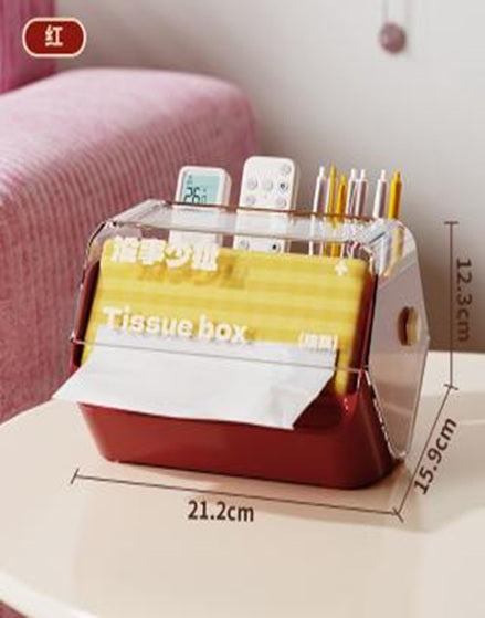 Smart Desk Organizer Tissue Box for Living Room & Bedroom