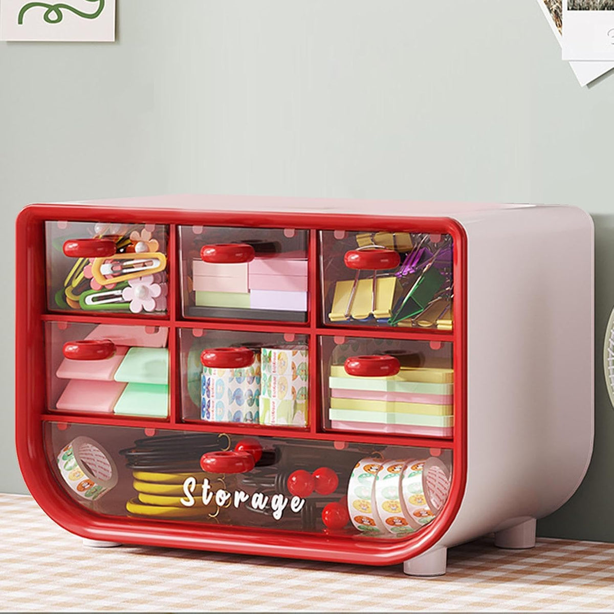Makeup Cosmetics Organizer with Drawers, Desk Organizer for Offices Bedroom Bathroom Kitchen