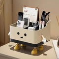 Cute Cartoon Style Desktop Storage Box, Multi Grid Countertop Cosmetic Organizer Shelf