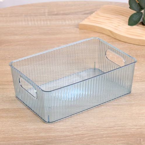 Desktop Storage Box, Cosmetic Storage Box, Transparent PET Storage Box, Desk Shelf Box, Office Storage Basket, Bedroom Living Room Office Dorm Accessories