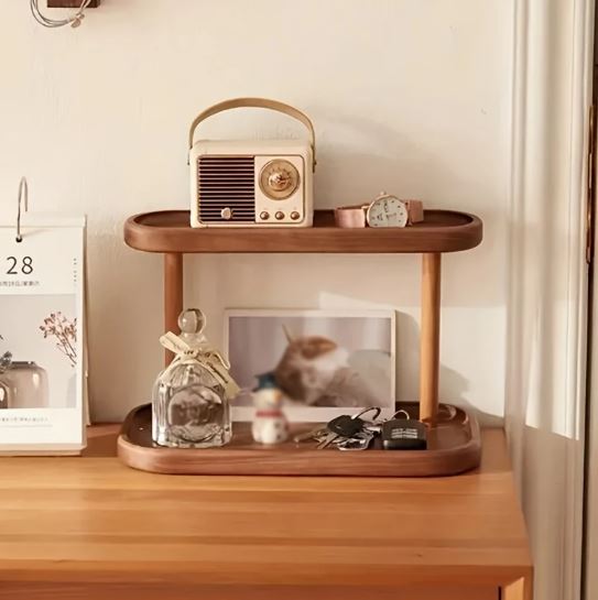 Desktop Storage Rack, Multifunctional Two-Story Desktop Storage Rack, Desk & Drawer Organizer for Home Storage